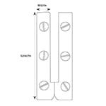 H-53 Card Table Hinge Line Drawing