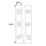 H-53 Card Table Hinge Line Drawing
