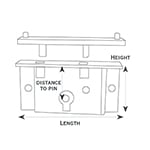 LK-25 Jewelry Box Lock Line Drawing
