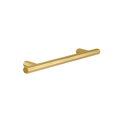 MH-HX-APP-3 12" Lacquered Polished Brass Hexad Appliance Pull