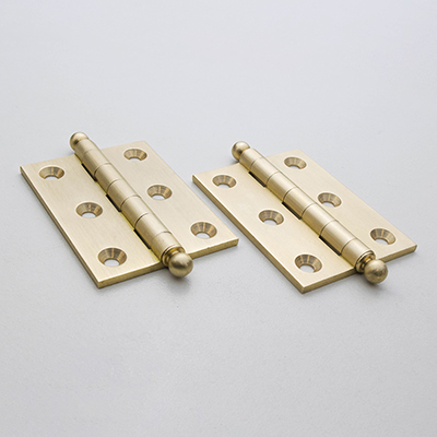 PB-407B Solid Brass Butt Hinge with Ball Tips