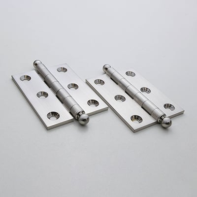 PB-407B Solid Brass Butt Hinge with Ball Tips