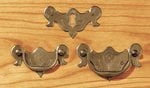 William & Mary / Queen Anne Hand Chased Brass Pulls