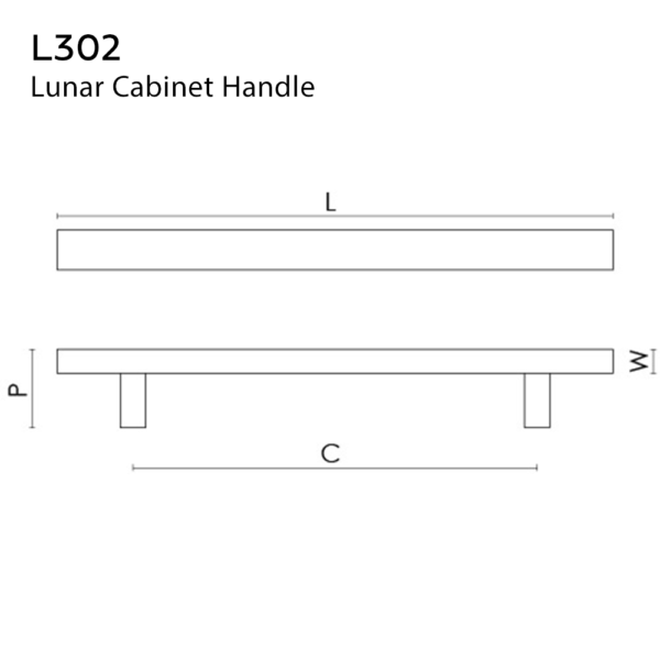6" Lunar Cabinet Handle Nickel