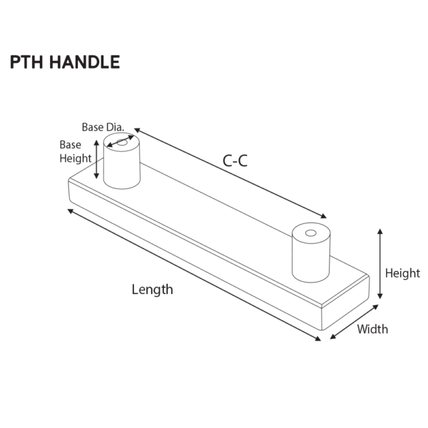 6" Handle w/ PTF Texture
