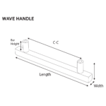 13-3/4" Wave Bar Handle