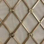 38mm Regency Diamond Grille Sample Board - Satin Brass Lacquered