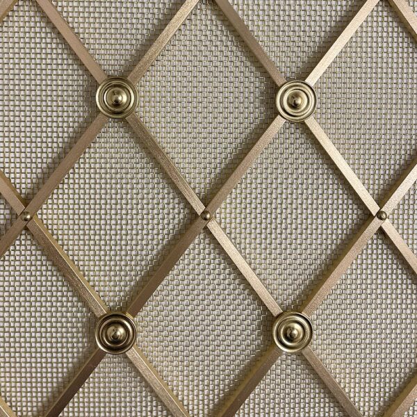 38mm Regency Diamond Grille Sample Board - Satin Brass Lacquered