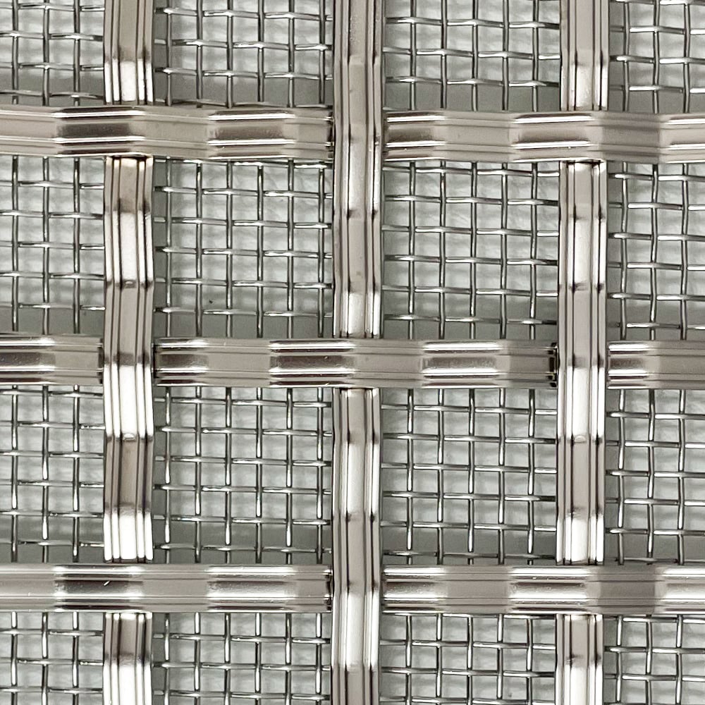 19mm Square Interwoven Grille Sample Board – Satin Nickel
