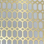 G207 Honeycomb Grille Sample Board - Polished Brass Unlacquered