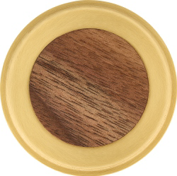 Walnut Wood and Satin Brass