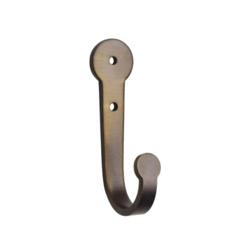 2 58 Small Brass Hook by Horton Brasses