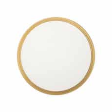 Round mirror with a gold rim